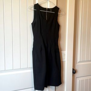 J.Crew Pintuck Black Sleeveless Dress